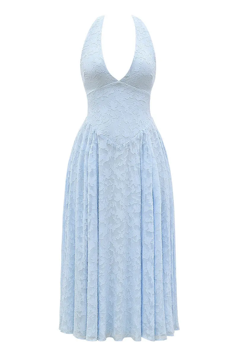 Jenna Woman Deep V Neck Halter Sexy Madi Dress