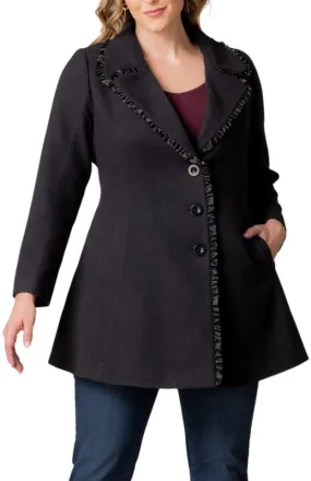 Juliette Satin Trim Coat - Plus
