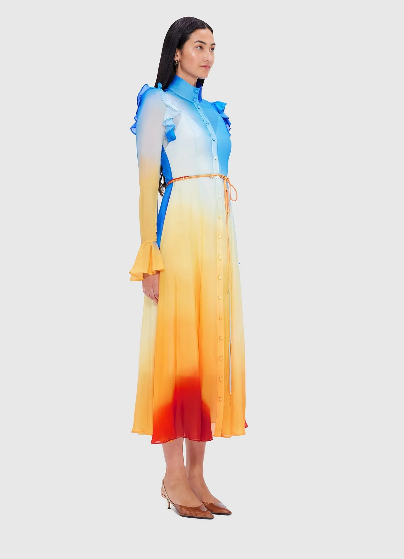 Katrina Butterfly Sleeve Midi Dress - Enigma