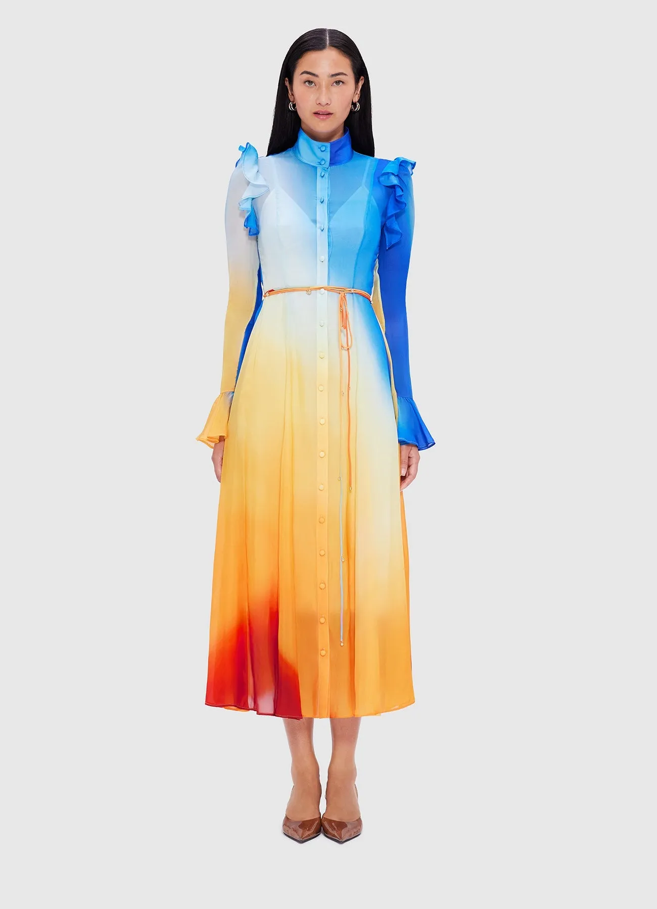 Katrina Butterfly Sleeve Midi Dress - Enigma