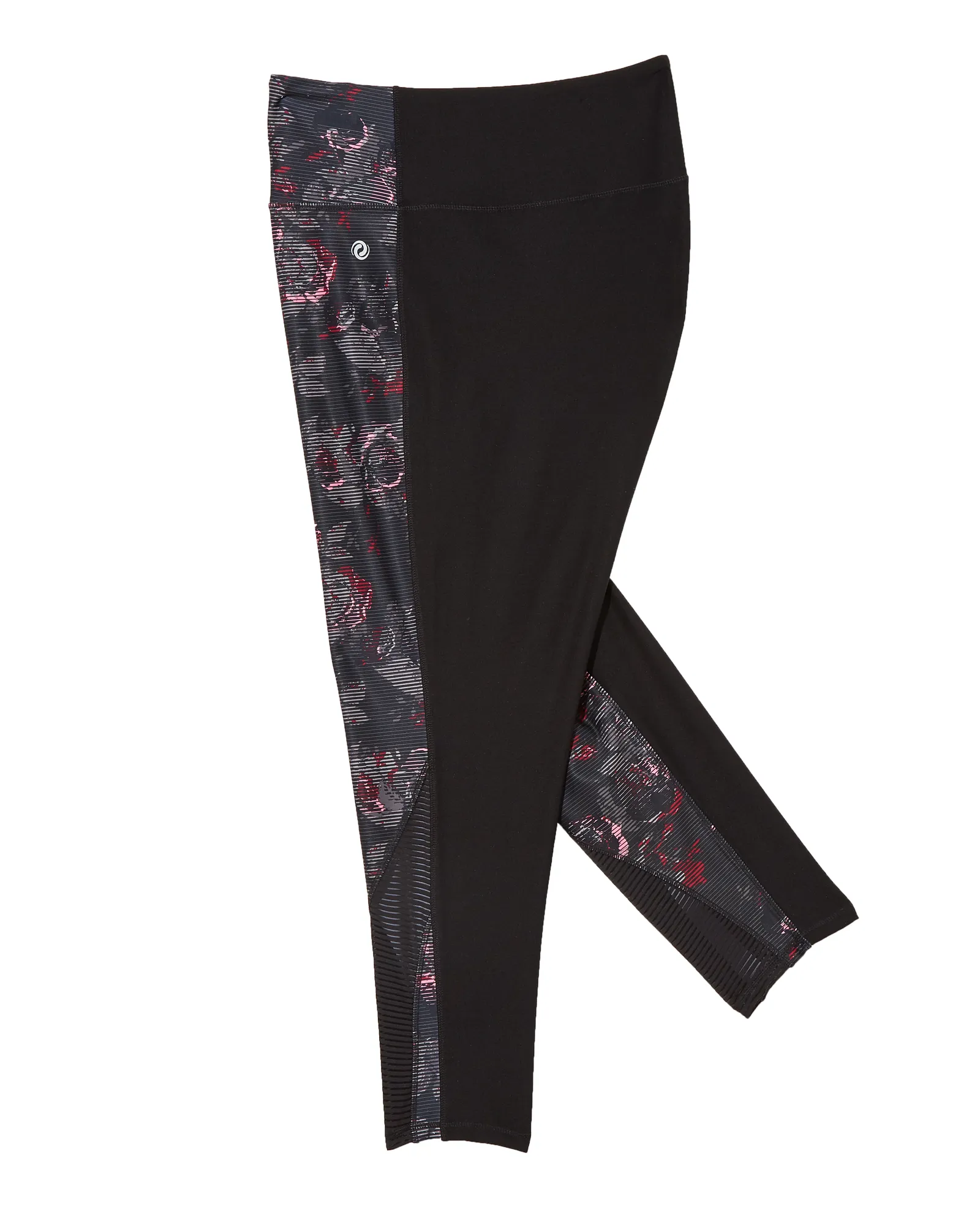 Keystone Tights with Mesh Details | Black / Purple