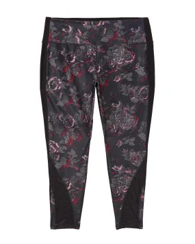 Keystone Tights with Mesh Details | Black / Purple
