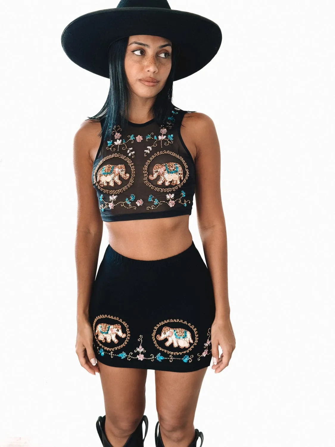 KIAH ELEPHANT MINI SKIRT