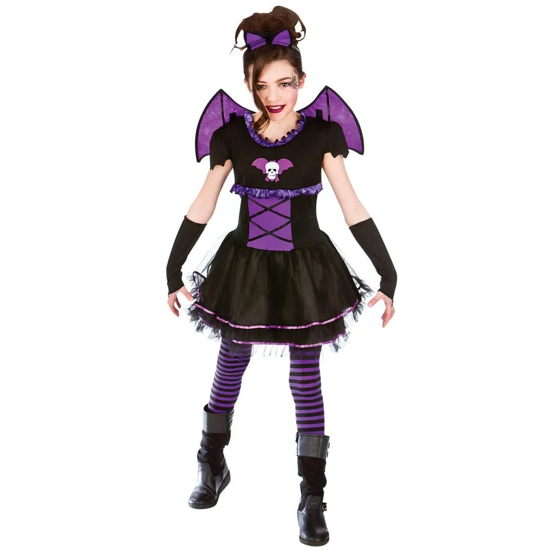Kids Batty Ballerina Fancy Dress Halloween Party Costume