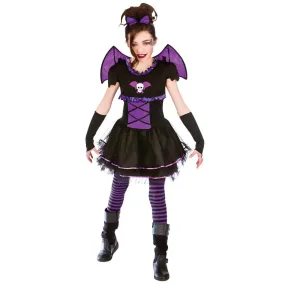 Kids Batty Ballerina Fancy Dress Halloween Party Costume