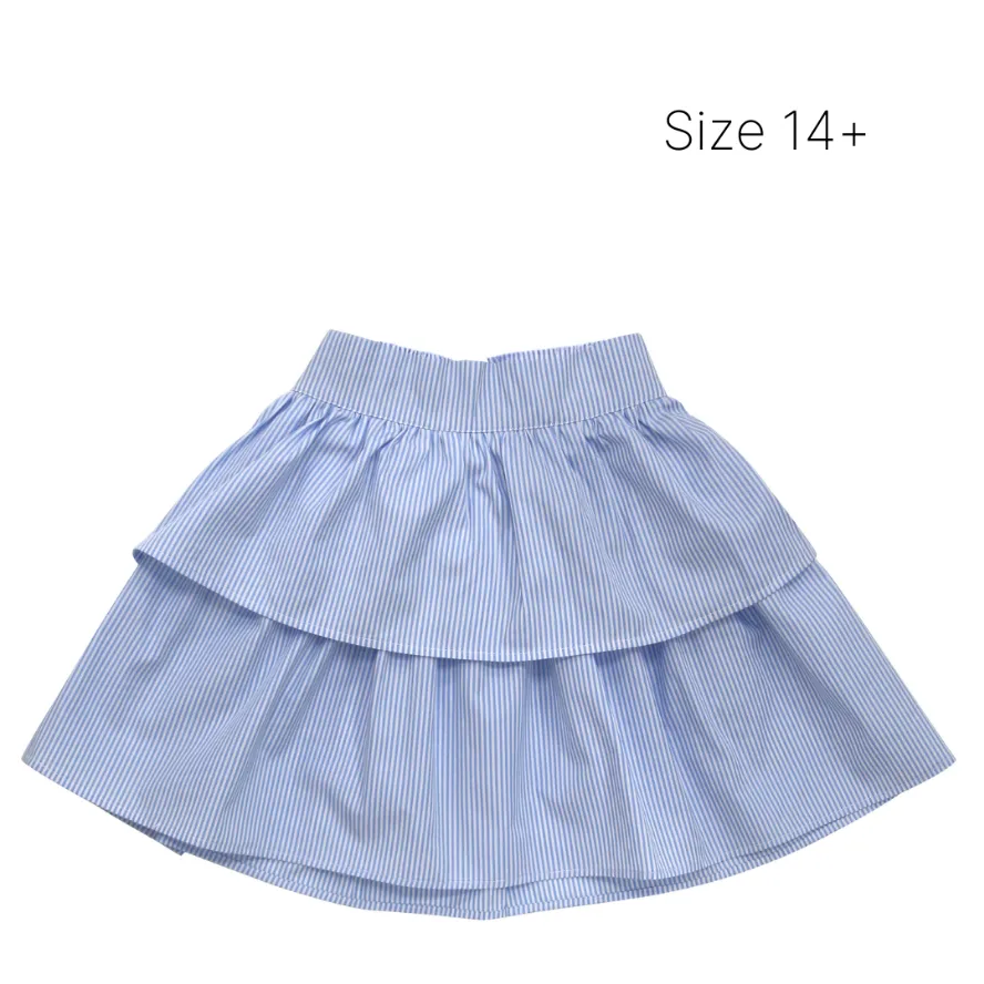 Kids Tiered Cotton Ruffle Skirt