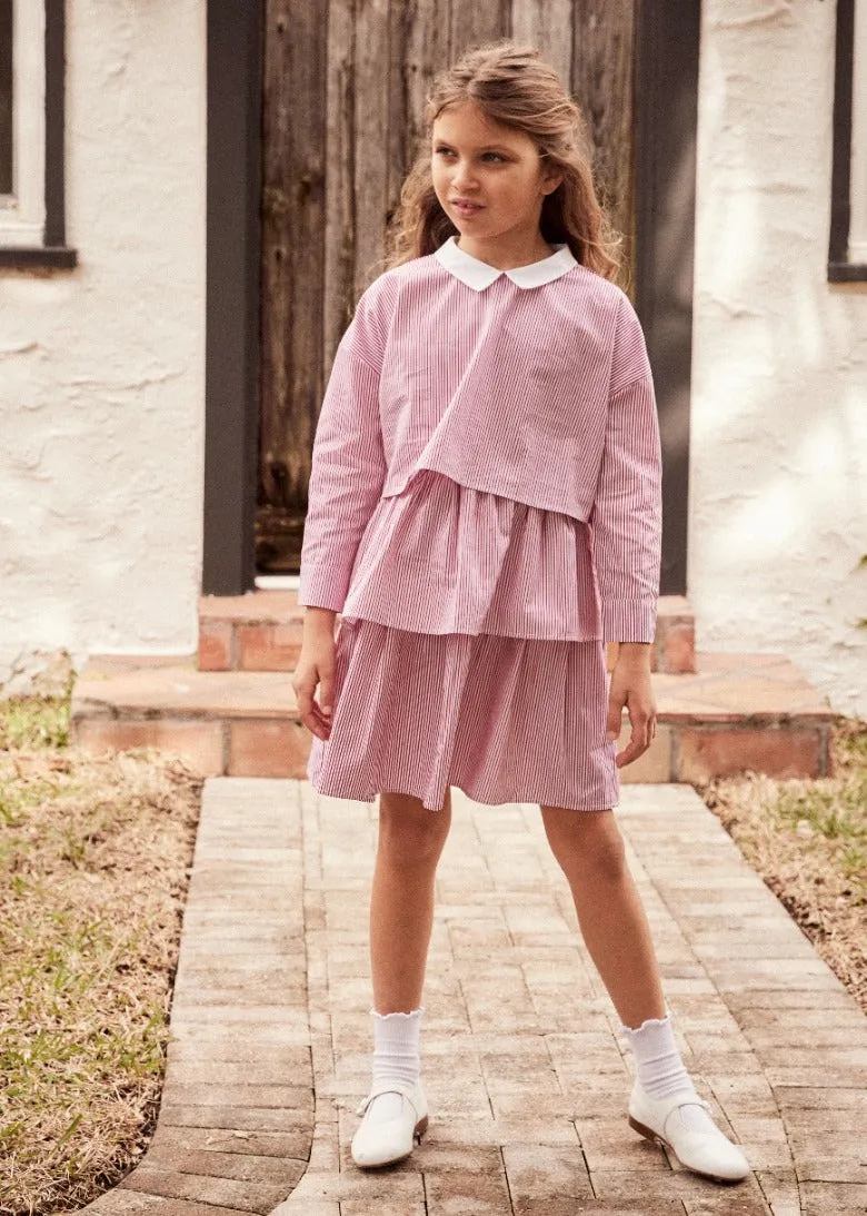 Kids Tiered Cotton Ruffle Skirt