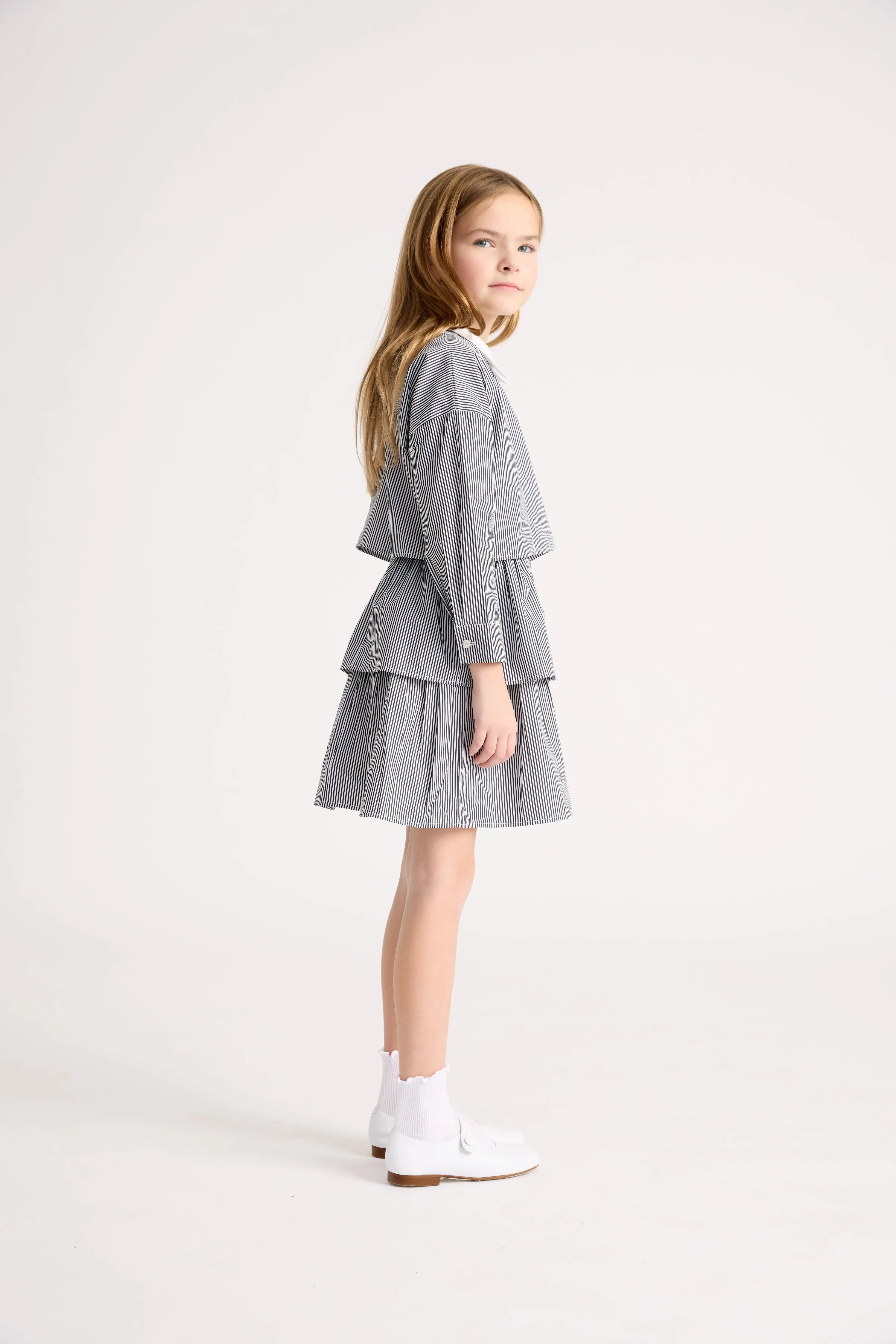 Kids Tiered Cotton Ruffle Skirt