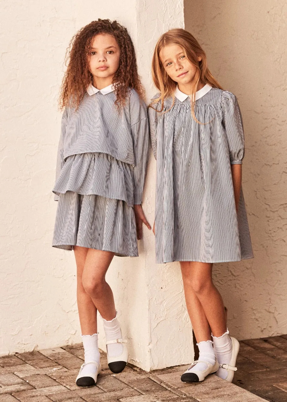 Kids Tiered Cotton Ruffle Skirt