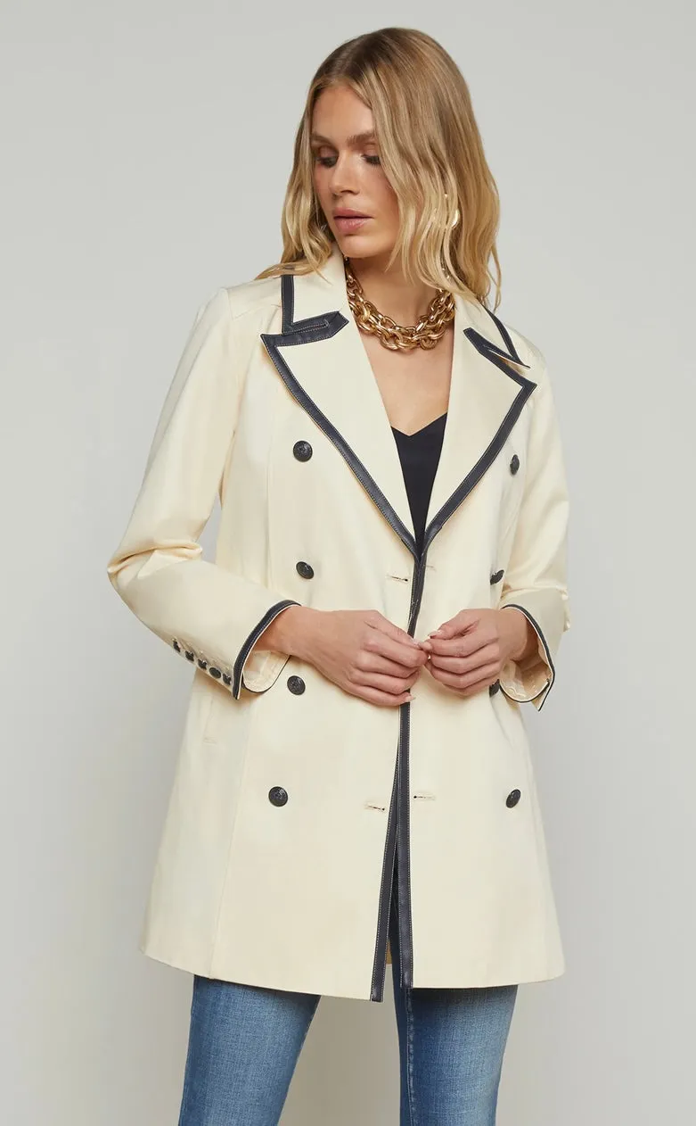 La1893 Leather Trim Trench Coat