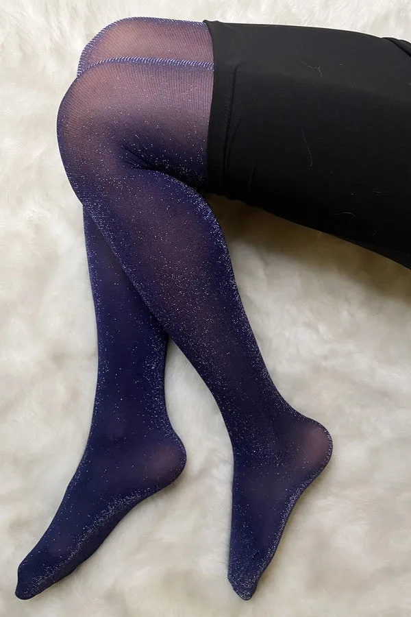 Lady's Sheer Glittery Fashion Tights