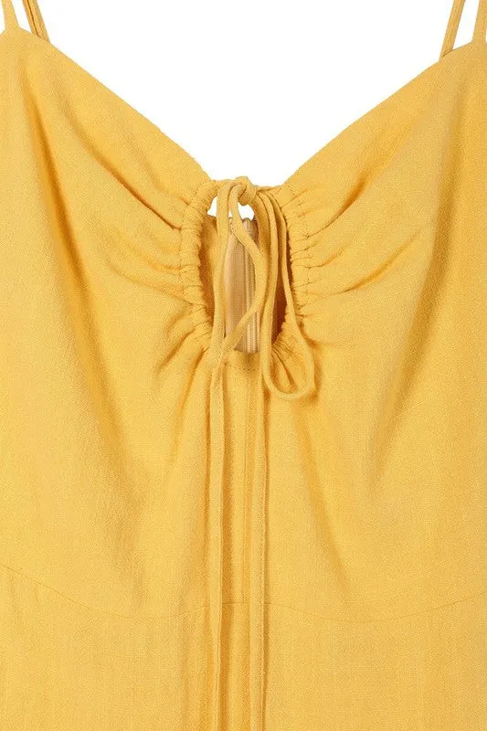 Lilou Keyhole Tie Midi Slip Dress