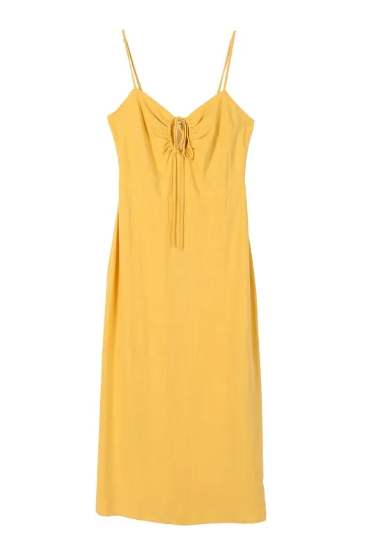 Lilou Keyhole Tie Midi Slip Dress