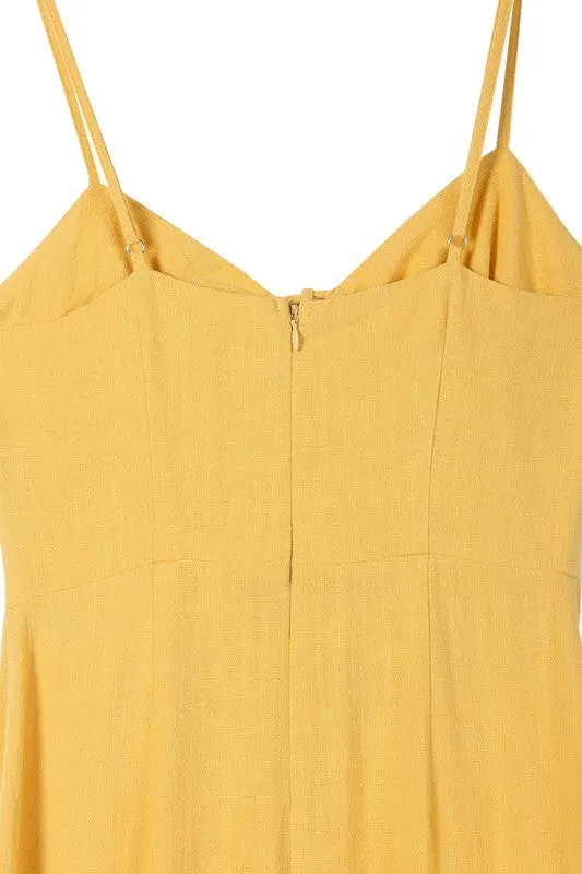 Lilou Keyhole Tie Midi Slip Dress