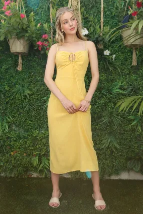 Lilou Keyhole Tie Midi Slip Dress