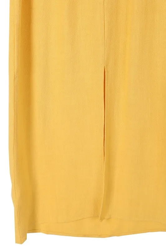 Lilou Keyhole Tie Midi Slip Dress