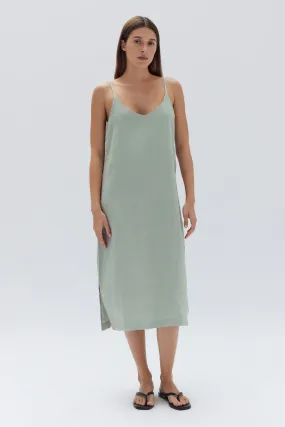 Linen Nettle Midi Slip Dress