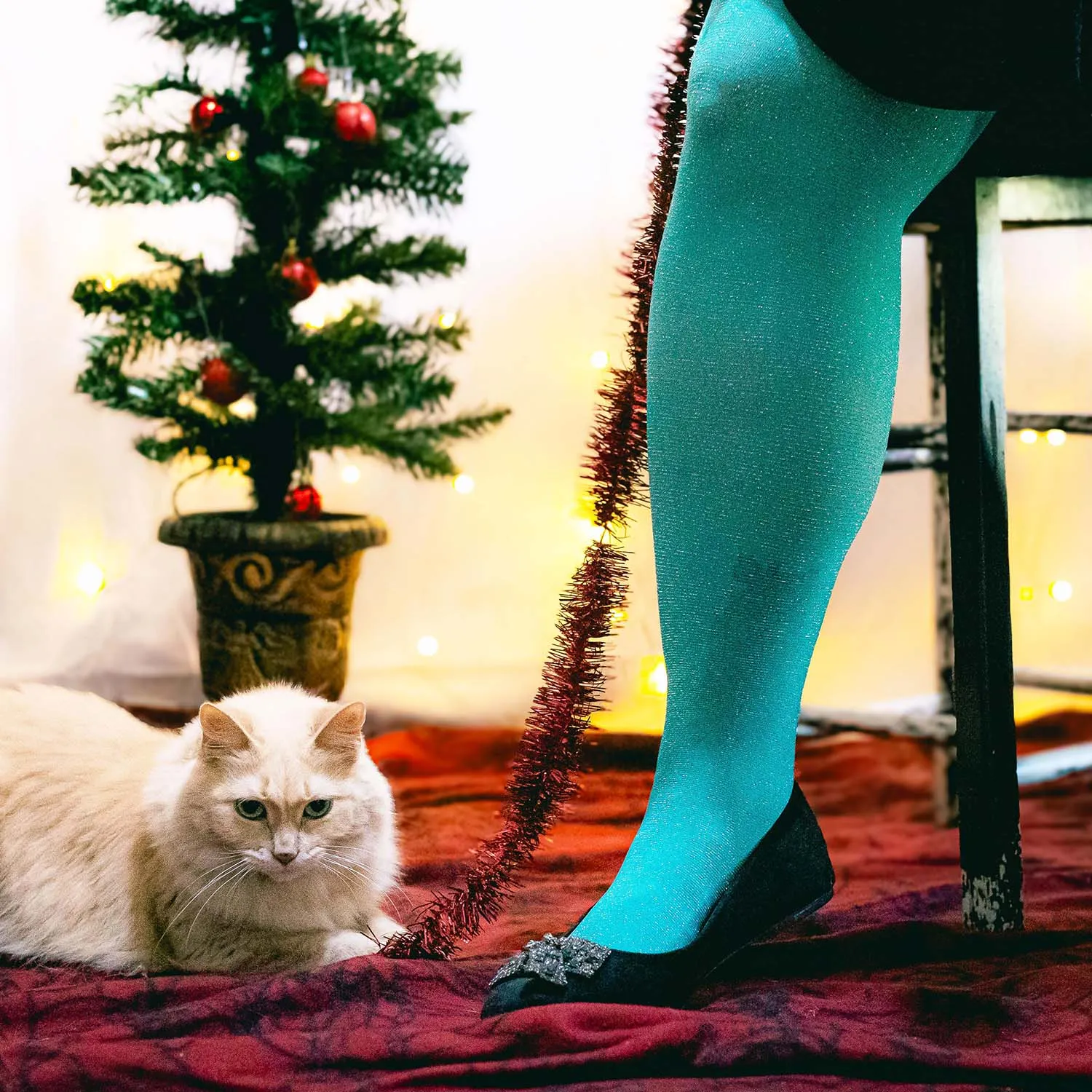 Lux Glitzerstrumpfhose - Mosaic