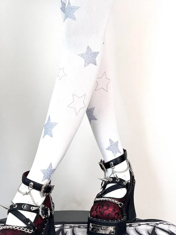 Magic stars girl velvet tights