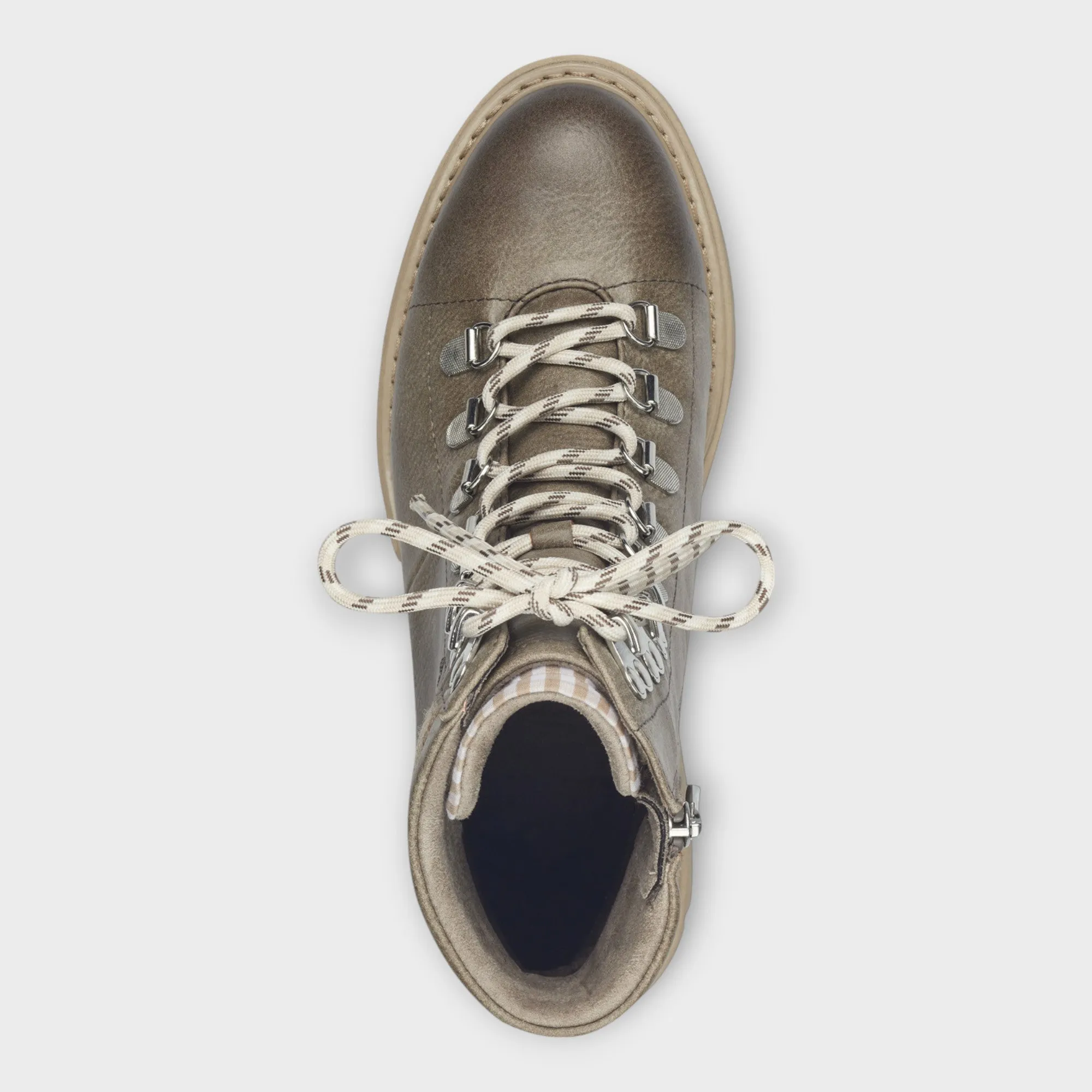 Marco Tozzi F-Width Grey Ankle Boots with Block Heel and Light-Coloured Laces