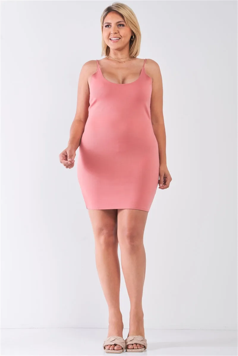 Mauve Sleeveless Bodycon Cami Mini Dress