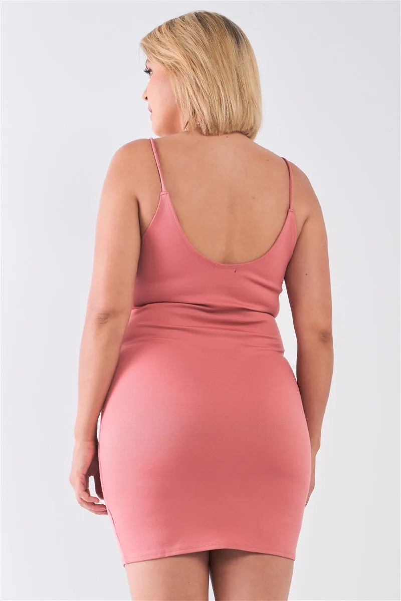 Mauve Sleeveless Bodycon Cami Mini Dress