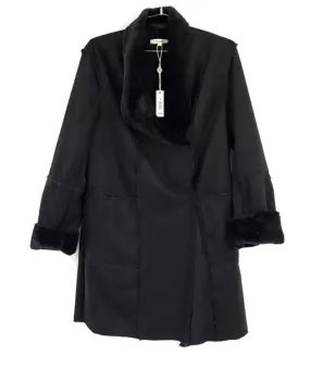 Max Studio Women's Black Overcoat - Size Medium
