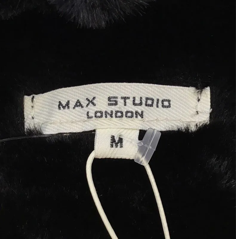 Max Studio Women's Black Overcoat - Size Medium