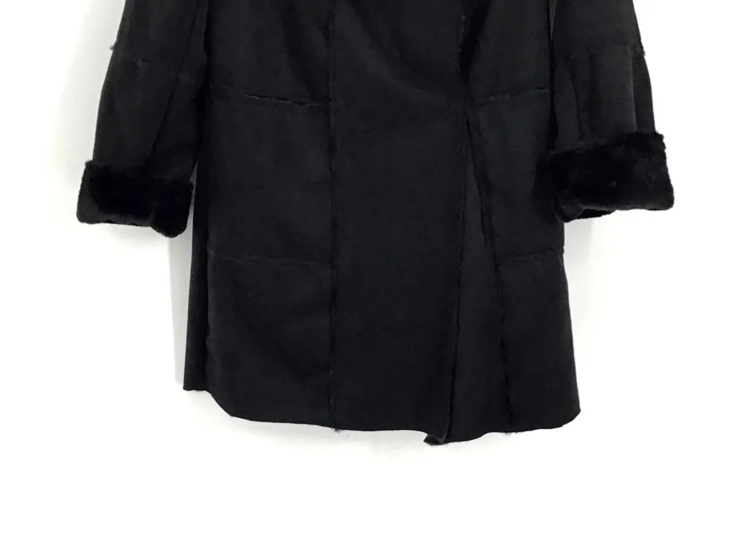 Max Studio Women's Black Overcoat - Size Medium