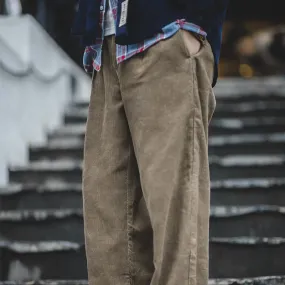 Mens Corduroy Pants Marden Tooling Vintage Corduroy Trousers Amekaji Oversize Autumn Leisure Straight-Leg Pants