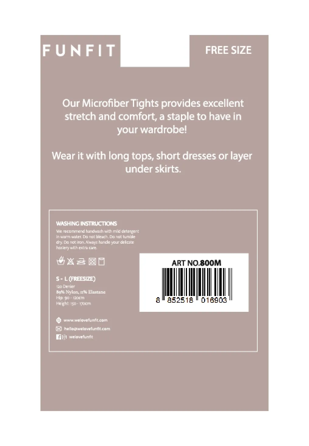 Microfiber Tights (Footed) 120 Denier