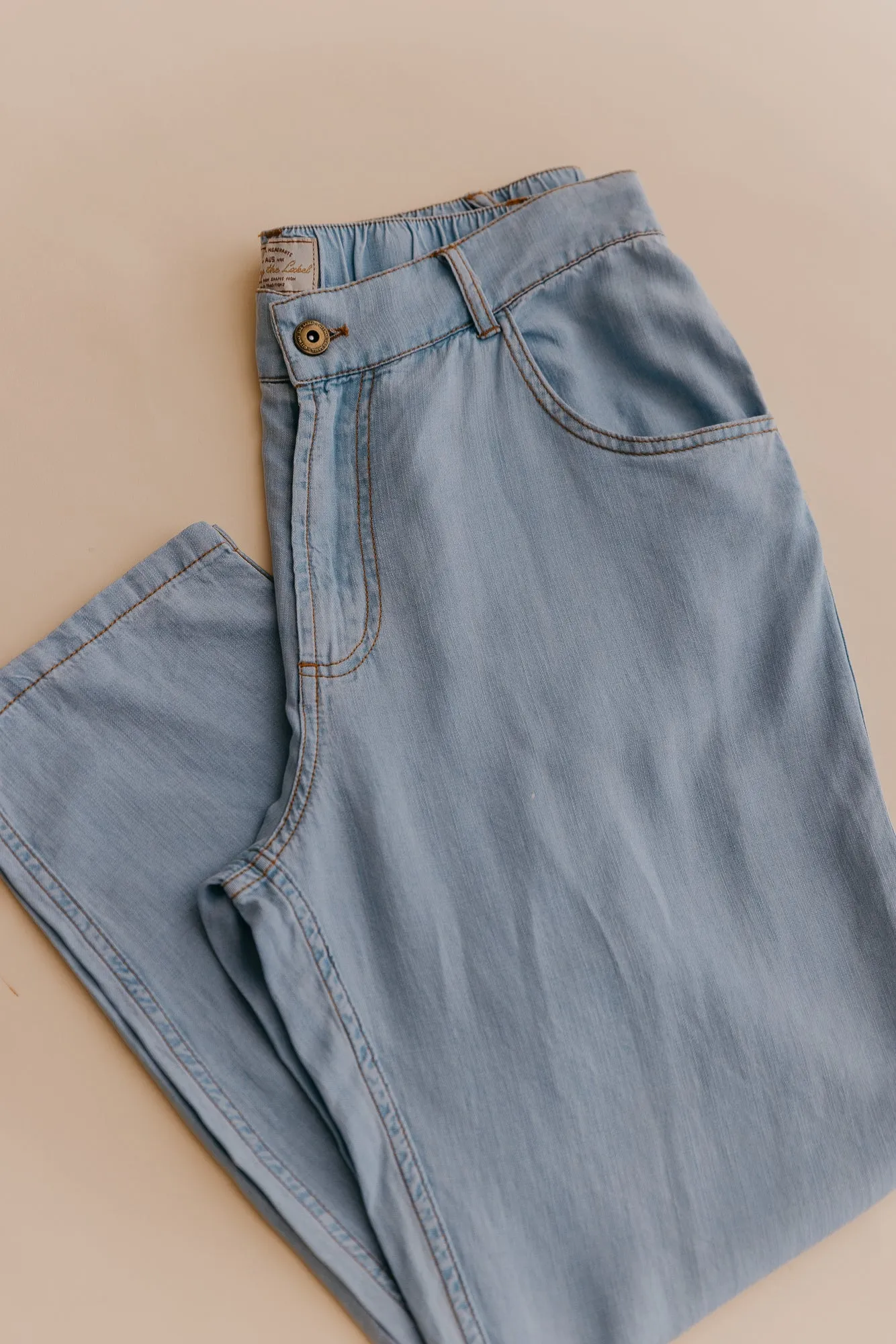 Miller - Unisex Textured Pants - Light Denim