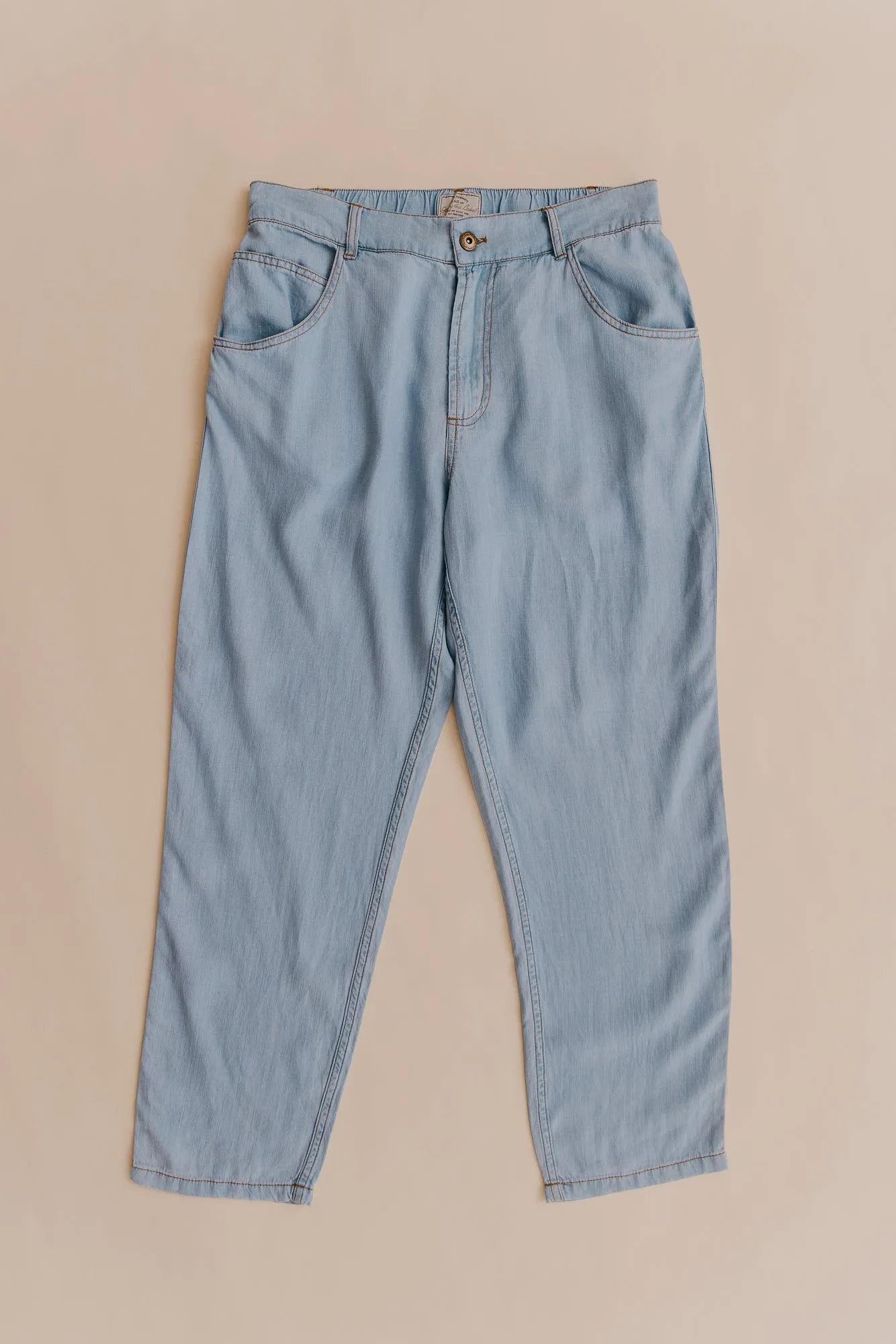 Miller - Unisex Textured Pants - Light Denim