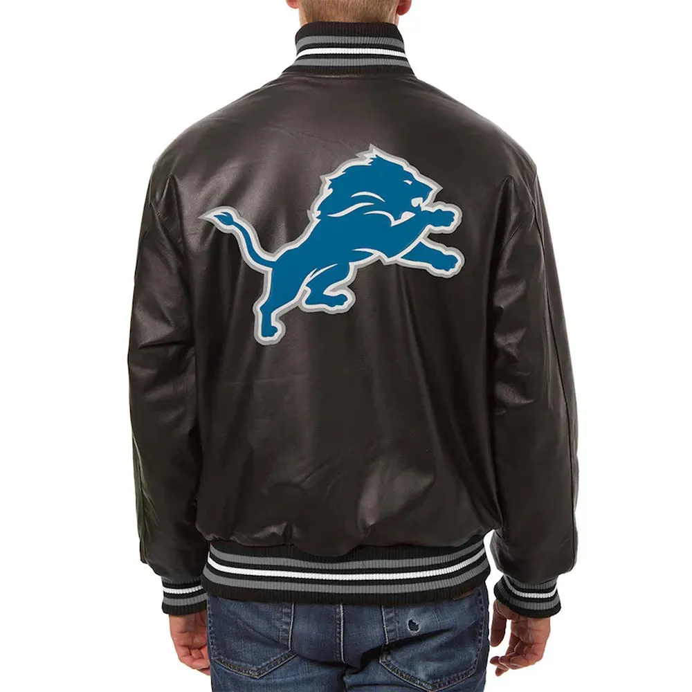 NFL Detroit Lions Full Leather Jacket Men and Women