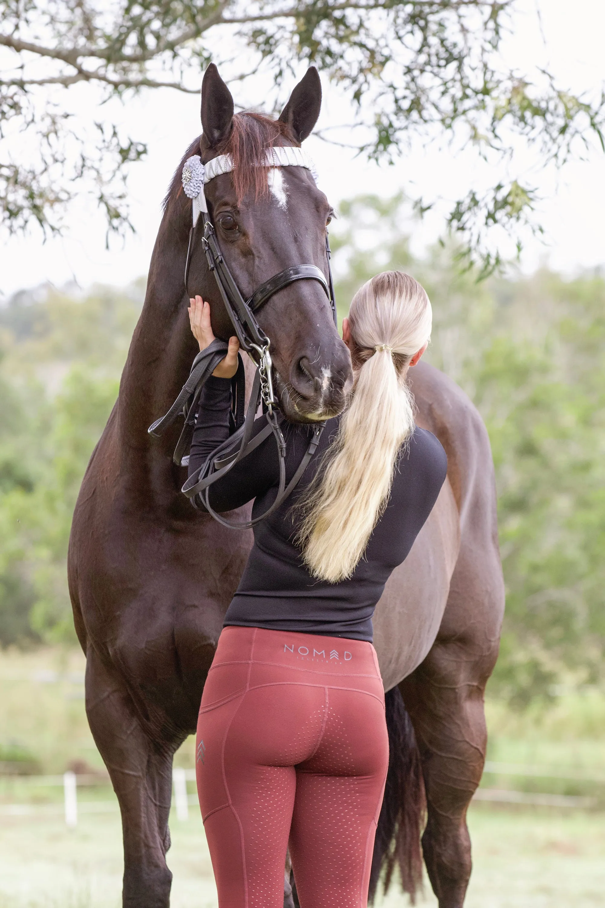 NOMAD ATHLETIC RIDING TIGHTS - MAROON