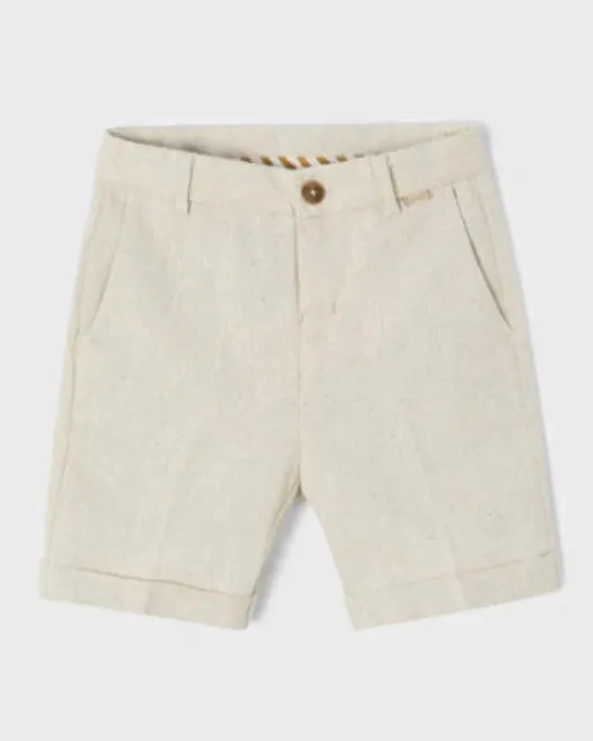Oat Tailored Linen Shorts
