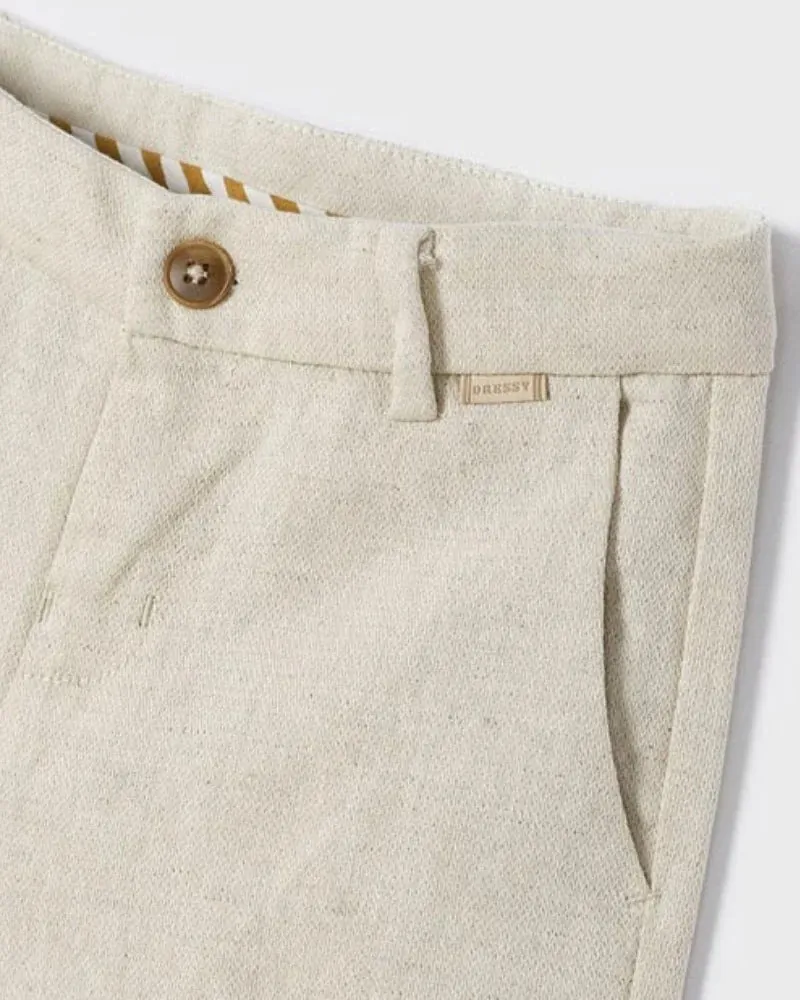 Oat Tailored Linen Shorts