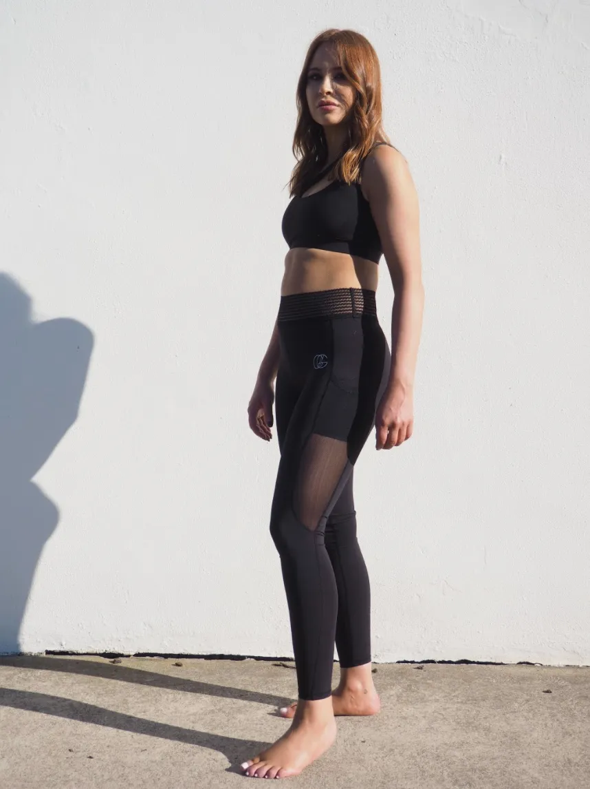 OLYMPIA MESH PANEL TIGHTS