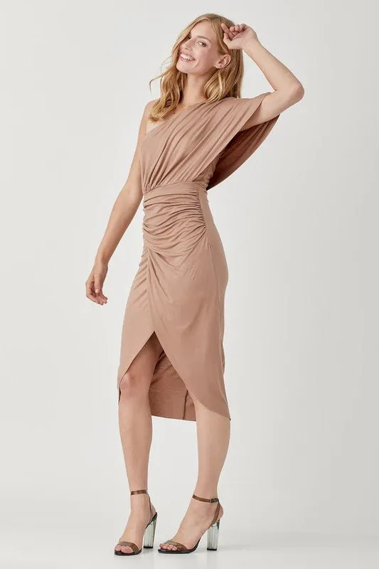 One Shoulder Midi Dress