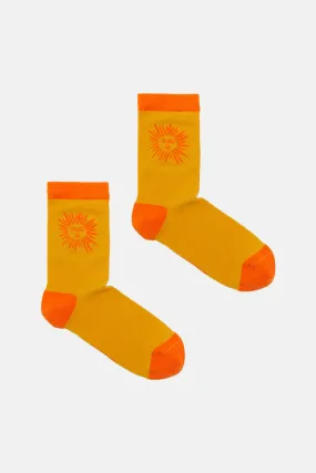 Orange Sun Mesh Sock