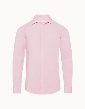 ORLEBAR BROWN Mens Linen Shirt PALE PINK
