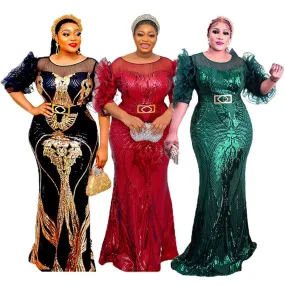 Party Evening Gown Dresses Women Luxury Sequin Bodycon Mermaid Clothing