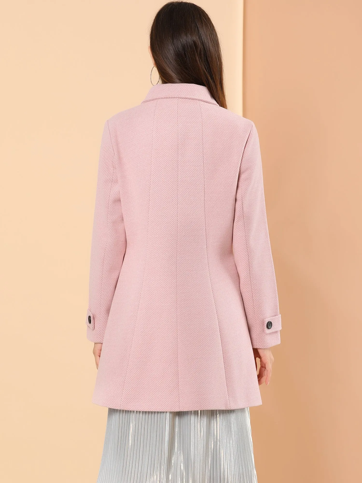Peter Pan Collar Single Breasted Overcoat Winter Pea Coat