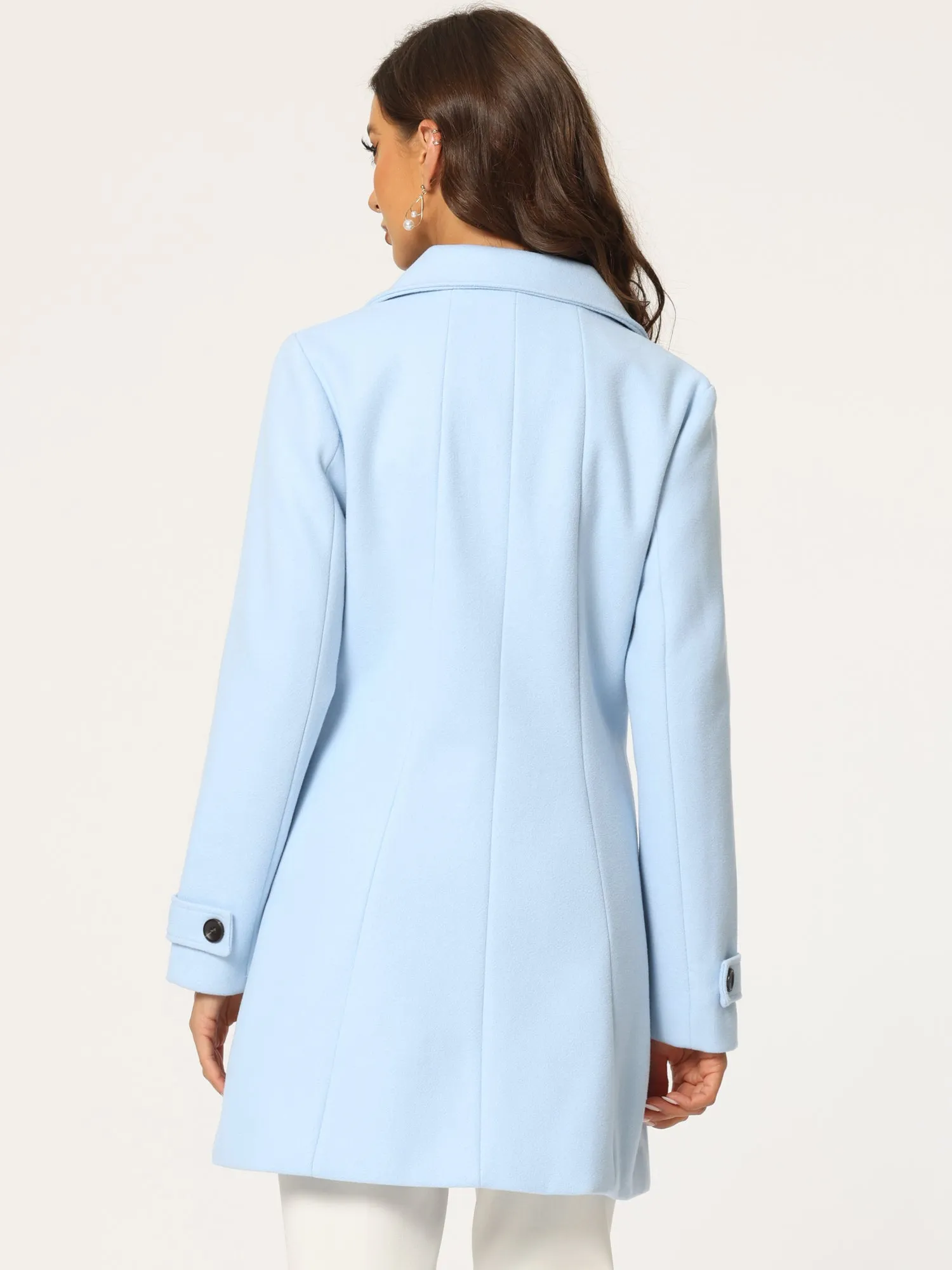 Peter Pan Collar Single Breasted Overcoat Winter Pea Coat