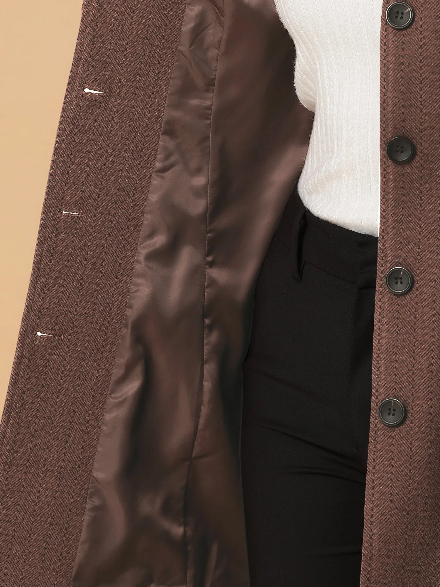 Peter Pan Collar Single Breasted Overcoat Winter Pea Coat