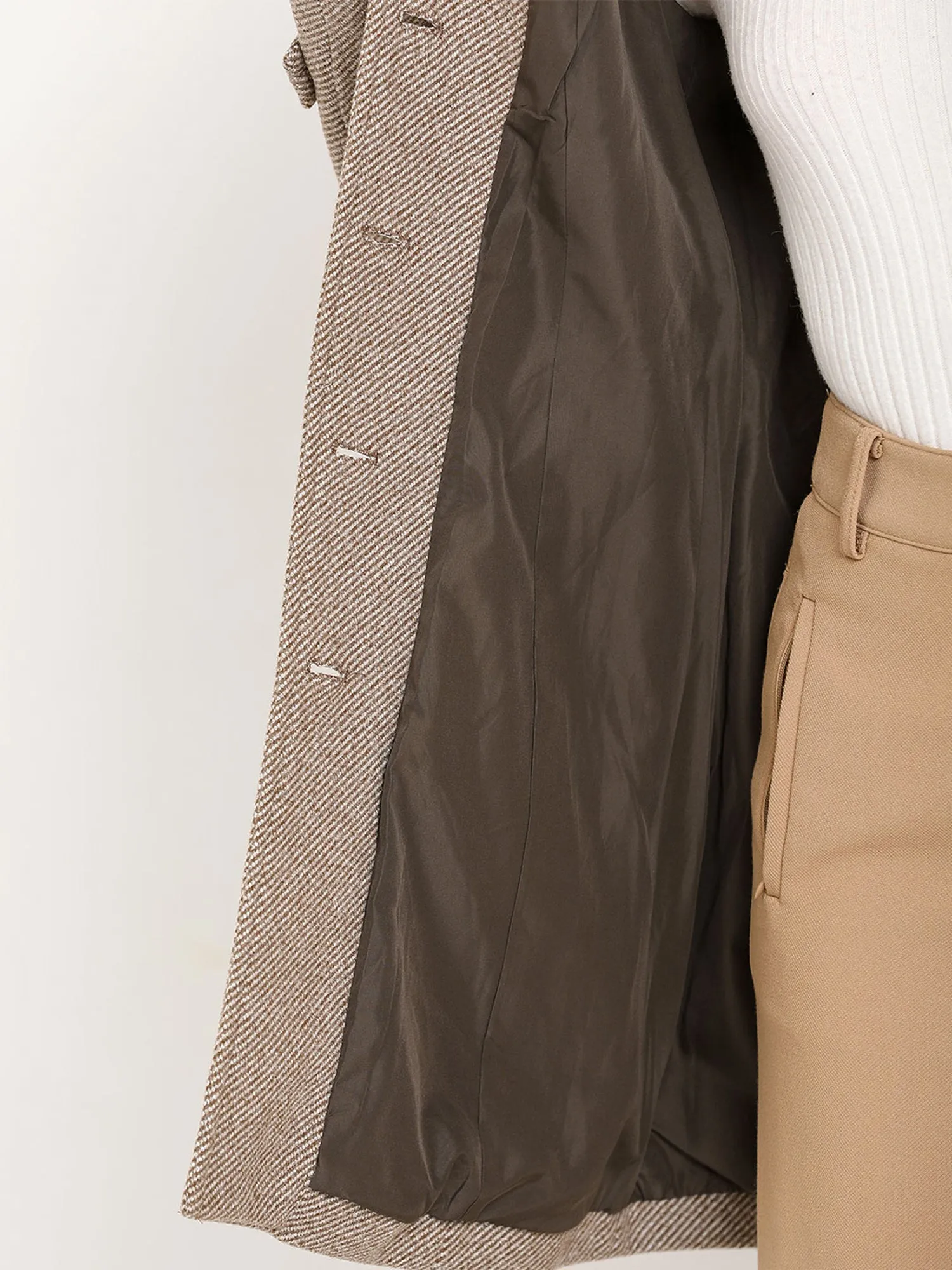 Peter Pan Collar Single Breasted Overcoat Winter Pea Coat
