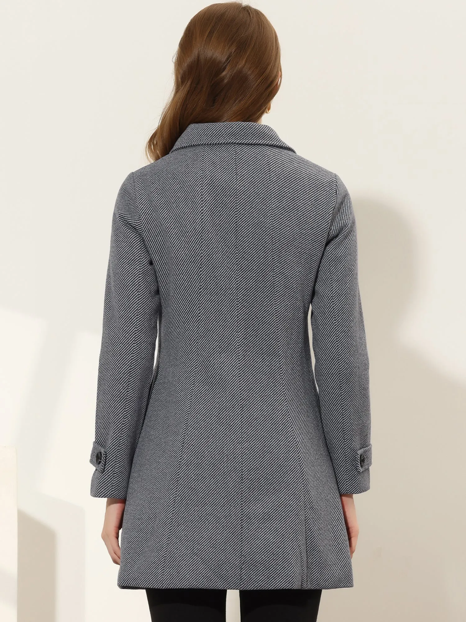 Peter Pan Collar Single Breasted Overcoat Winter Pea Coat