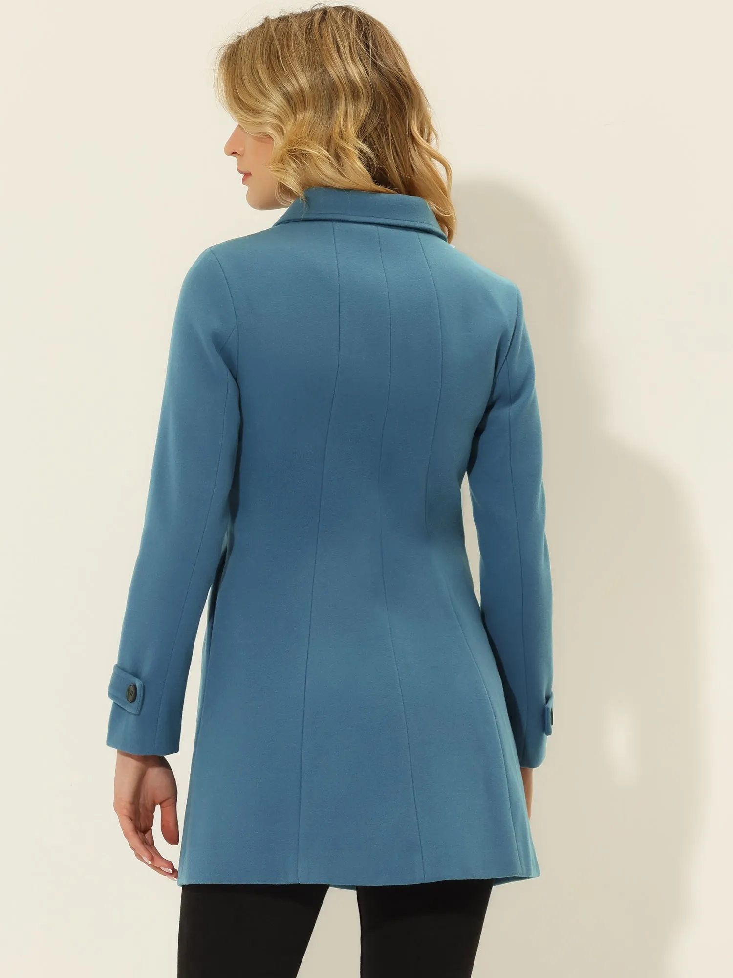 Peter Pan Collar Single Breasted Overcoat Winter Pea Coat