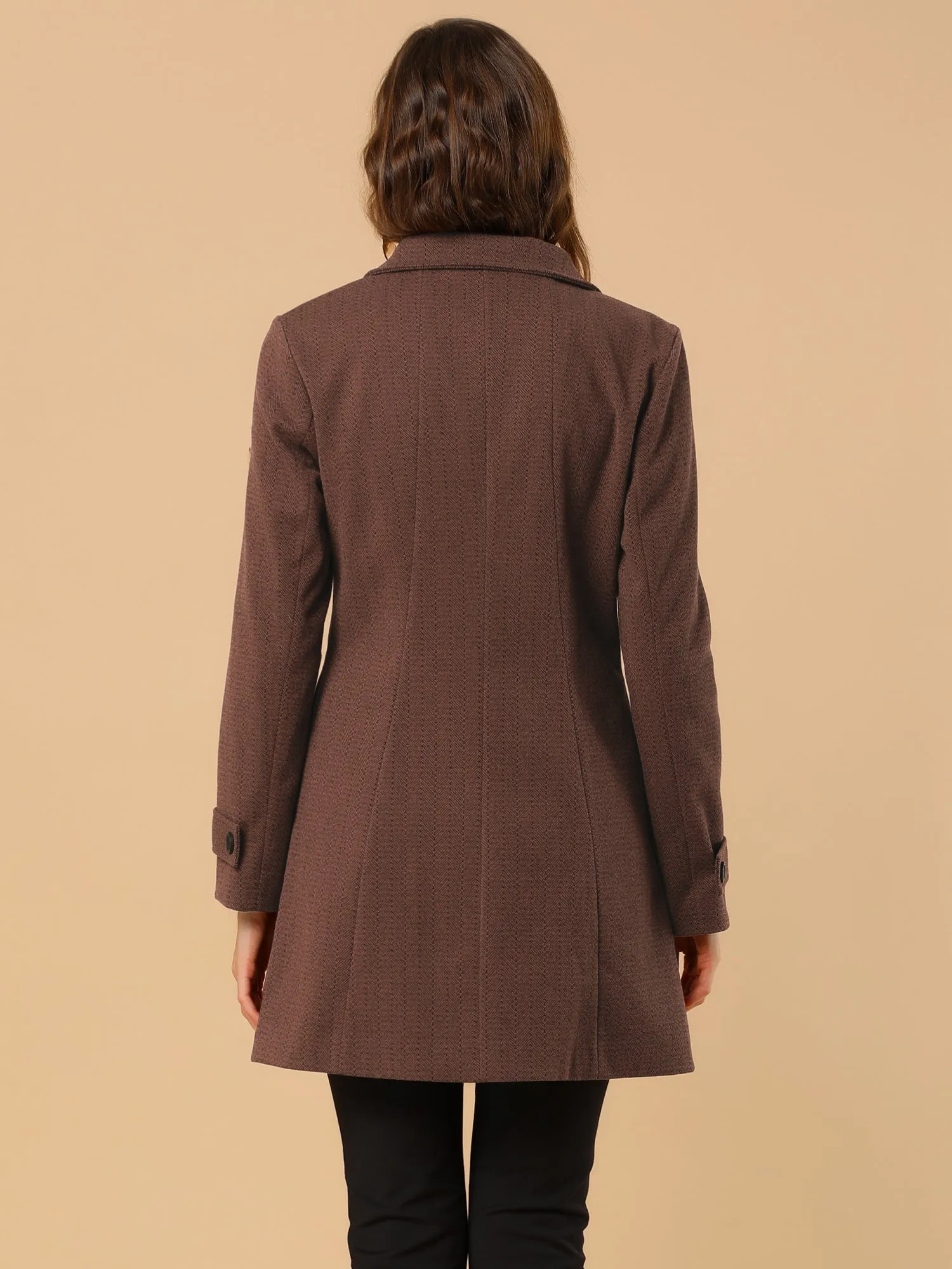 Peter Pan Collar Single Breasted Overcoat Winter Pea Coat