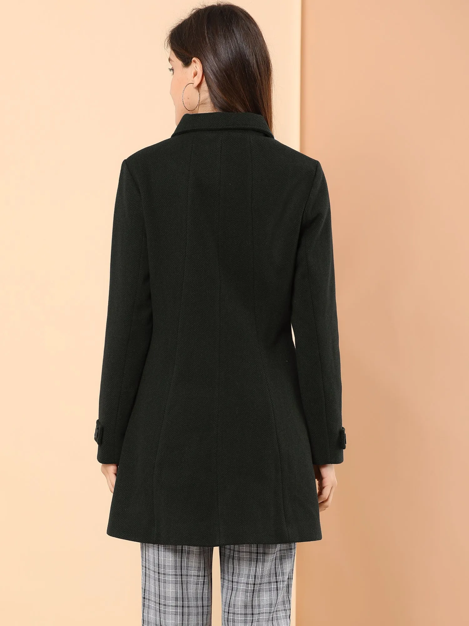 Peter Pan Collar Single Breasted Overcoat Winter Pea Coat